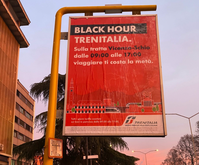 Trenitalia e la pubblicità Black Hour