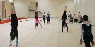 Palasport, nuove luci nella sala principale della palestra di ginnastica artistica