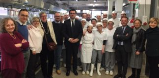 Mensa scolastica, il sindaco Rucco e la giunta in visita al centro di produzione pasti