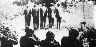 Foibe e non concessione di villa Lattes per incontro a Vicenza con Kersevan, Ciro Asproso: uso proprietario dello spazio pubblico Foibe, l'antefatto: soldati italiani fucilano partigiani jugoslavi