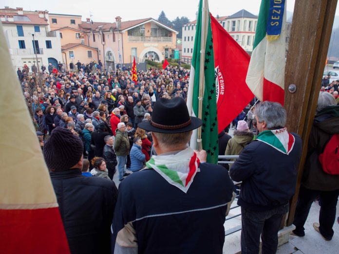 Manifestazione anti nazista a Torrebelvicino (foto di Maurizio Morelli per VicenzaPiu.,com)