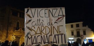 Salvini arriva a Vicenza, flash mob delle Sardine: “non è il benvenuto”