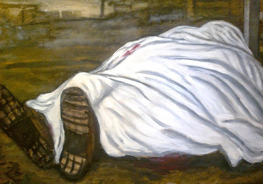 Morti bianche, Opera di Carlo Soricelli (Osservatorio Indipendente di Bologna morti sul lavoro)