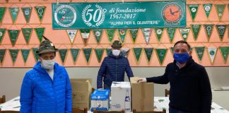 Coronavirus, dagli Alpini cibo per le famiglie in difficoltà seguite del Comune