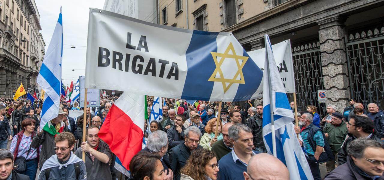 La Brigata Ebraica sfila il 25 aprile 2019 a Milano