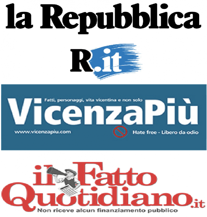 Repubblica, VicenzaPiù e Il Fatto in ordine cronologico