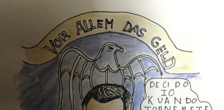 Riapertura aziende a Vicenza, sicurezza o soprattutto i soldi? Parole di Luciano Vescovi, vignetta di Mauro Maruzzo Ritorno al lavoro, di Mauro Maruzzo