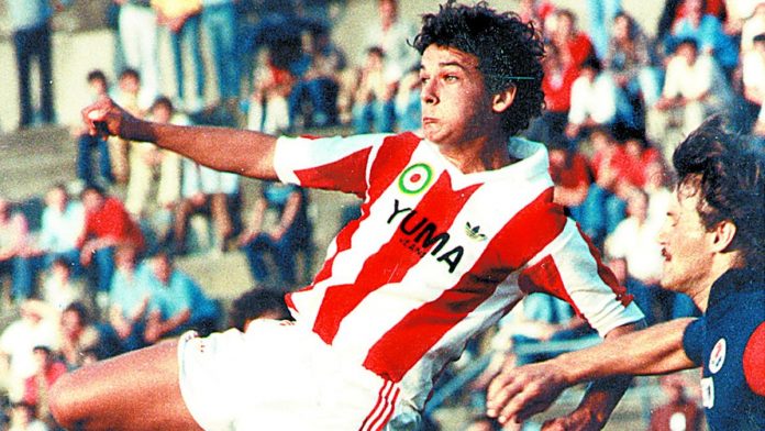 Roberto Baggio con la maglia del Vicenza