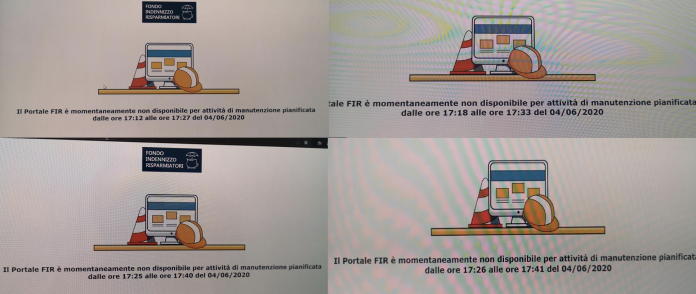 Blocchi ripetuti portale Consap