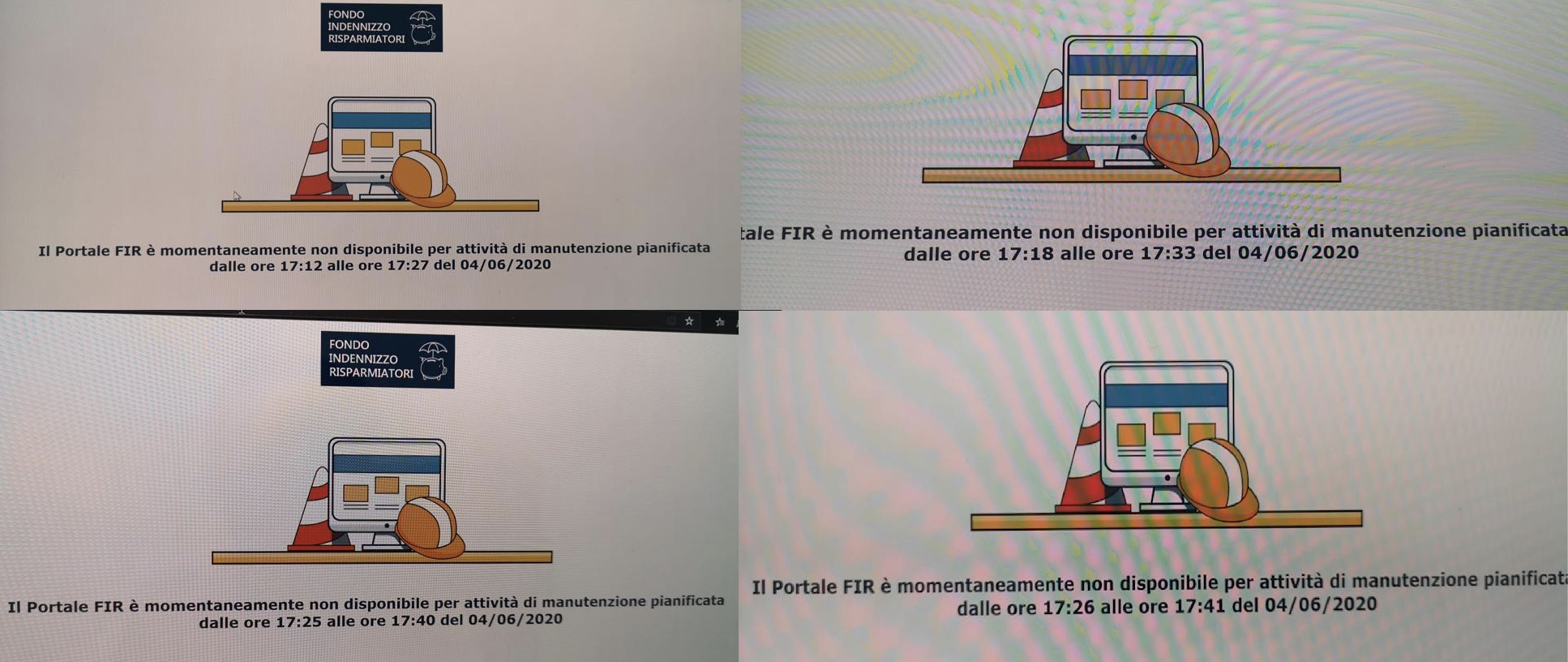 Blocchi ripetuti portale Consap