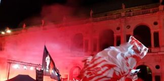 Tifosi e Rucco in festa per il LR Vicenza in serie B. E via ai lavori di riqualificazione della curva nord festa dei tifosi del LR Vicenza