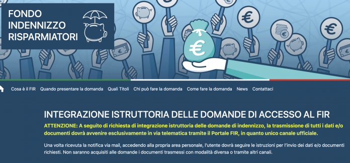 INTEGRAZIONE ISTRUTTORIA DELLE DOMANDE DI ACCESSO AL FIR