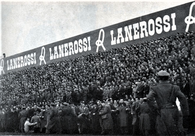 Stadio Romeo Menti di Vicenza Lanerossi Vicenza-Padova 1-0 del 12 dicembre 1954