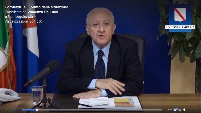 Vincenzo De Luca, presidente della regione Campania