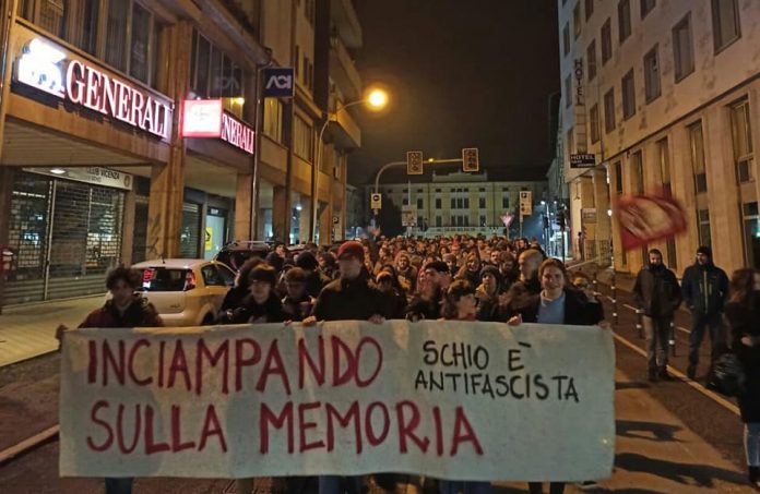 Manifestazione anti fascista a Schio