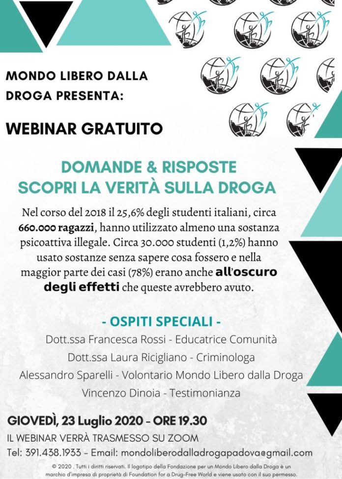 Webinar su sostanze stupefacenti