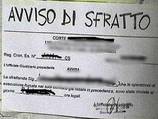 Avviso di sfratto legale