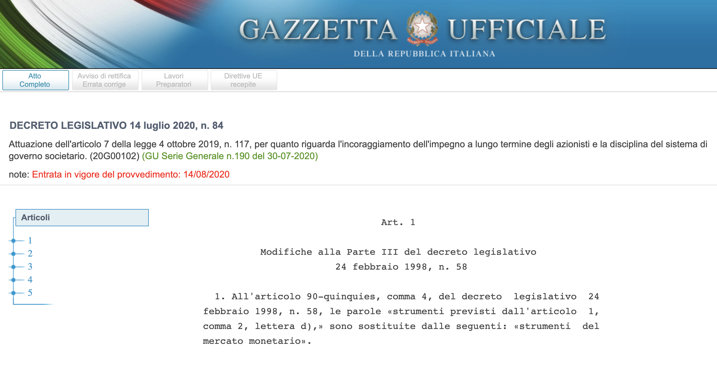 Risposta Contestazione Disciplinare Art 7 Legge 300 70 Gazzetta Ufficiale, dlgs "attuazione art. 7 legge n. 117/2019"