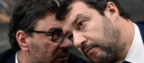 Giancarlo Giorgetti suggeritore di Matteo Salvini