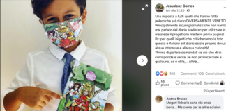 Diario “Diversamente Veneto”, Jesusleny Gomes: “Crisanti non c’è perché non lo conoscevo. Non è propaganda”. Ma dimentica data di uscita… Il post di Jesusleny Gomes