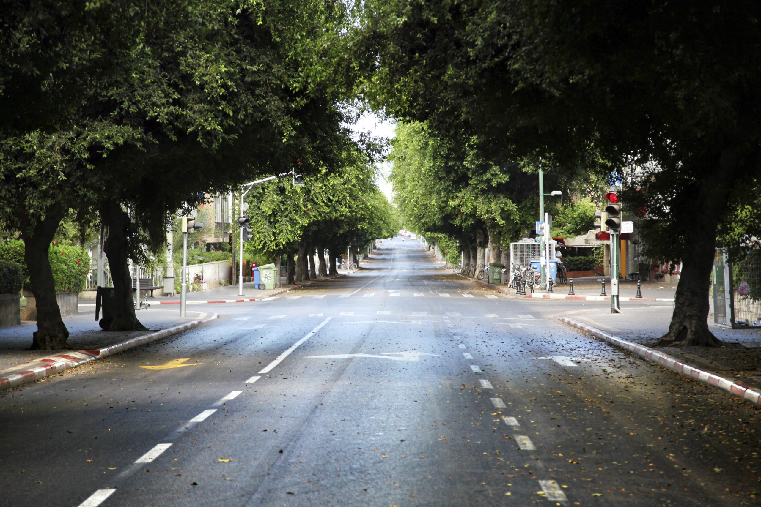 Strada di Tel Aviv durante Yom Kippur