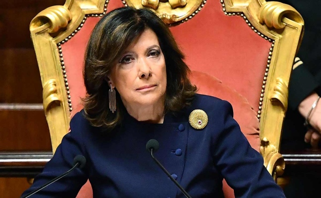 La presidente del Senato, Maria Elisabetta Alberti Casellati (Foto Ansa)