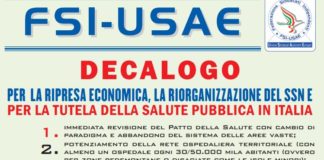 Tavola rotonda Fsi-Usae: “la nuova sanità dopo il Covid-19: proposte per la Regione Veneto” decalogo fsi usae regione veneto sanità