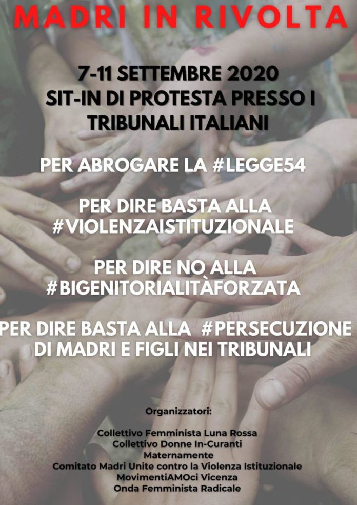 foto fronte locandina sit-in Padova 10 sett 2020 Madri