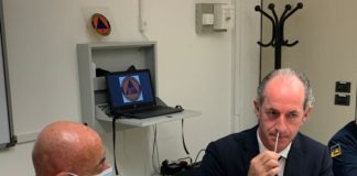 Tampone rapido antigenico per il covid sperimentato in Veneto. Zaia: “primi in Italia” Nuovo tampone per Zaia e dott. Rigoli
