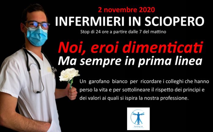 locandina sciopero infermieri 2 novembre