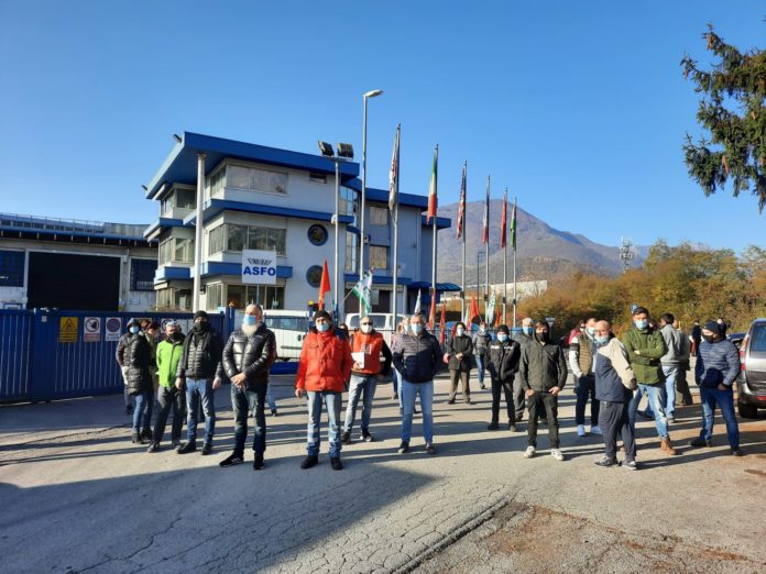 Sciopero alla Asfo di Chiuppano, foto Fim-Cisll