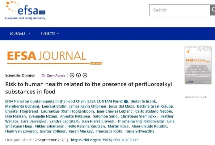 Efsa Journal studio Pfas Covid