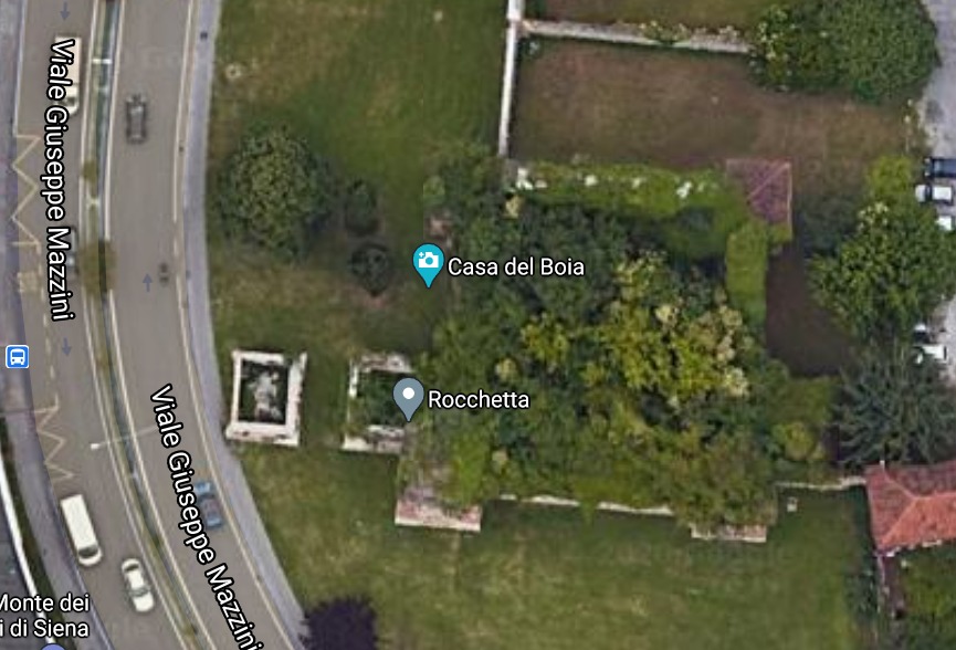 La Rocchetta (Vicenza), foto satellitare da Google Earth