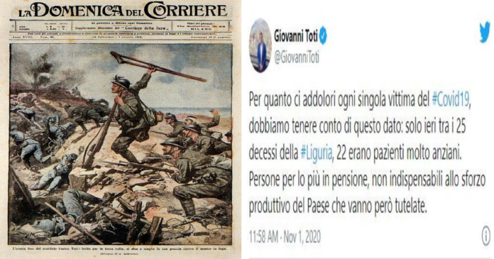 La stampella di Enrico Tori, il twit di Giovanni Toti