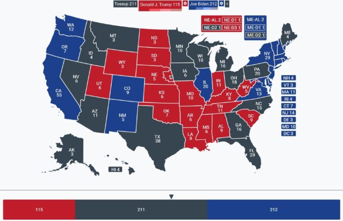 Elezioni Usa, la mappa con i grandi elettori