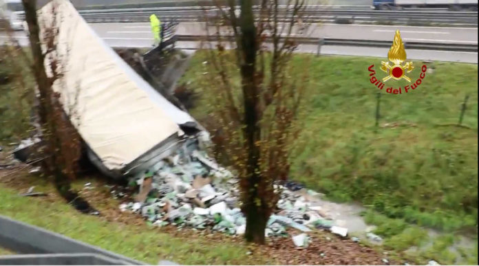 Camion di birra autostrada