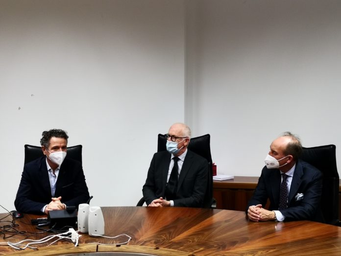 Dr Antonio Celia con DG Mariano Bonatto e presidente Gaetano Marangoni