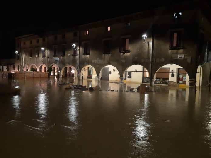 maltempo cordignano esondazione foto Alessandro Biz sindaco