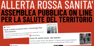 Allarme rosso Sanità in Veneto, Caracol Olol Jackson: assemblea on line per la salute del territorio lunedì 4 gennaio ore 20.45 ALLERTA ROSSA SANITA', Assemblea on line per la Salute del Territorio di Caracol Olol Jackson