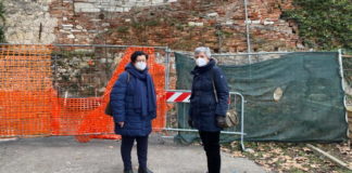 Scuola Maffei, intervento sul muro storico