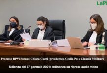 Processo BPVi Sorato. Pres. Cuzzi, Poi e Molinaro: sì a videoriprese ma per ex dg privacy e nuova perizia. Bankitalia sempre… immune?