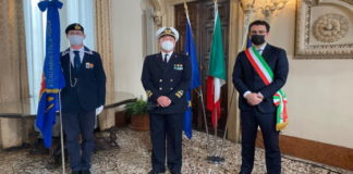 L’ammiraglio di divisione Giorgio Lazio in visita a Palazzo Trissino