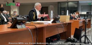 Processo BpVi, Ambrosetti: “zero prove su Zonin, era “ignorante” parlando di fondi baciati e non di baciate”. E poi gaffes su razze e donne…