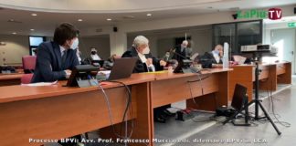 Processo BPVi, avv. Mucciarelli: banca non condannabile perché azioni vertici erano in suo danno. Udienze 15 e 18 marzo, poi sentenza