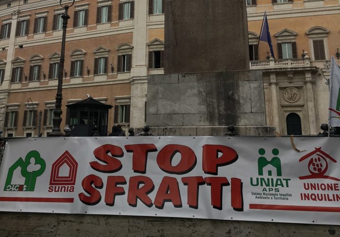 unione inquilini stop sfratti