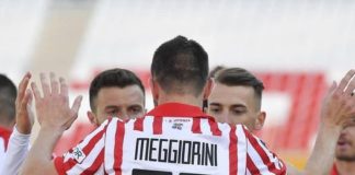 Como – LR Vicenza  2-0 con Brosco e Meggiorini, e si torna a sperare nella… liberazione dall’incubo retrocessione Meggiorini esulta