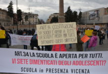 Rete Nazionale Scuola in Presenza, chi siamo: contiamo più di 40 comitati tra cui quello Vicenza distribuiti in tutto il territorio nazionale Rete nazionale Scuola in presenza: manifestazione DAD Roma scuola in presenza vicenza
