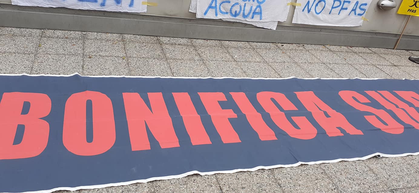 Pfas bonifica manifestazione tribunale Vicenza