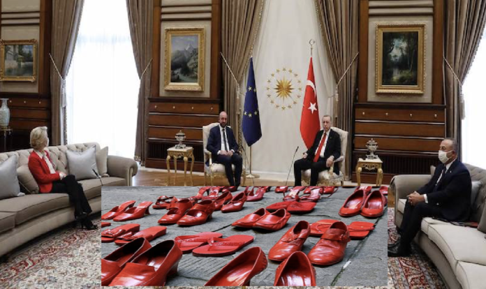 Ursula von der Leyen lasciata senza sedia in Turchia da Erdogan doveva lasciargli le scarpette rosse