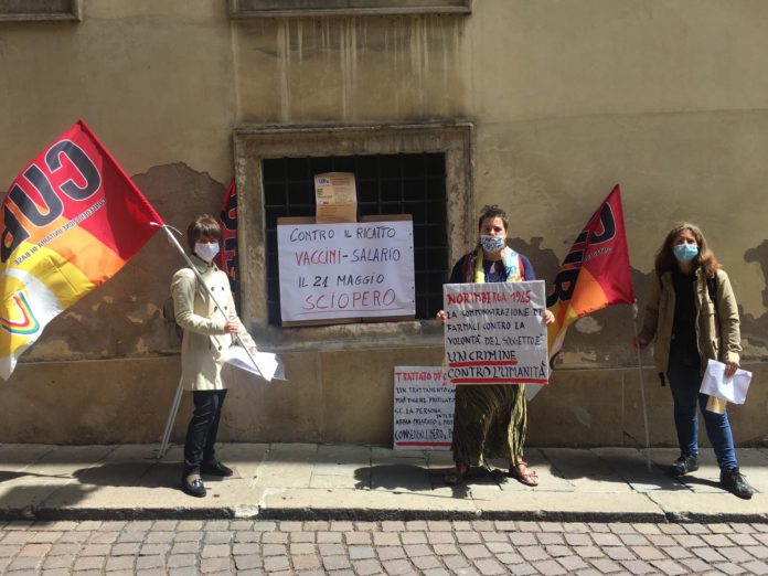 Sit in davanti alla prefettura di Cub Vicenza